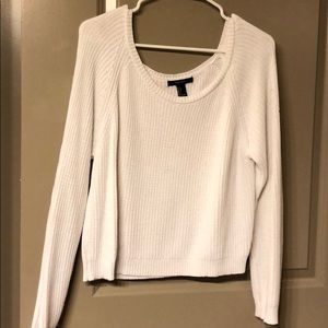 White crop sweater